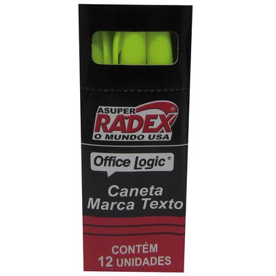 Pincel-Marca-Texto-Amarelo-Officelogic-CX-C12-unidades---Radex