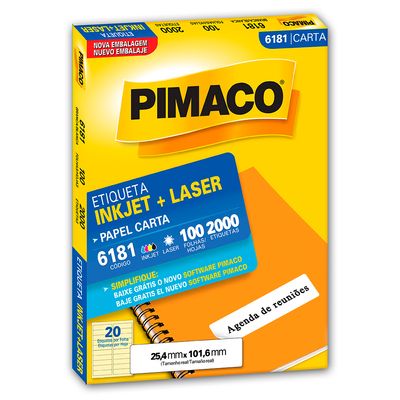 Etiqueta-Pimaco-6181-Carta-Com-100-Folhas