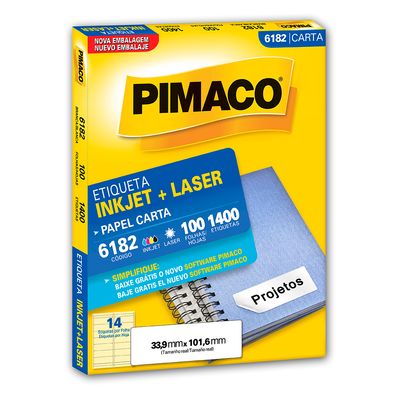 Etiqueta-Pimaco-6182-Carta-Com-100-Folhas