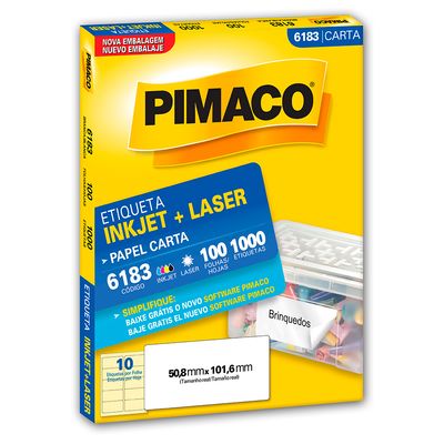 Etiqueta-Pimaco-6183-Carta-Com-100-Folhas