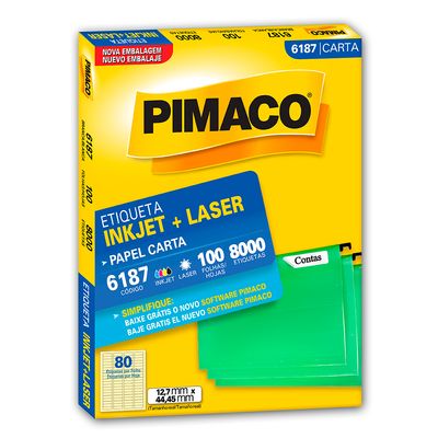 Etiqueta-Pimaco-6187-Carta-Com-100-Folhas